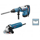 Pack 2 machines Perforateur burineur GBH 12-52 DV + Meuleuse GWS 850C OFFERTE BOSCH 0615990H2Z