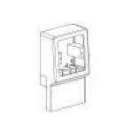 Boîtier Blanc Alpin pour 1 Appareillage 45x45 pour Plinthes PVC 20x70 mm