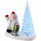 Bonhomme de neige avec arbre à led