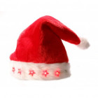 Bonnet père noël lumineux luxe fourrure étoiles clignotantes malocash rouge