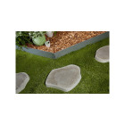 Bordure jardin droite acier galvanisé - 99 x 12 cm - gris galvanisé