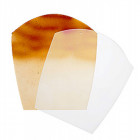 Borne alba, 95cm, aluminium et verre, marron