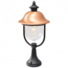 Borne d'extérieur noire street 1 ampoule 52 cm