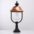 Borne d'extérieur noire street 1 ampoule 52 cm