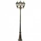 Borne d'extérieur noire street 3 ampoules 228 cm
