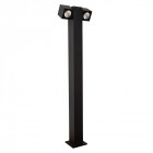 Borne dallas avec détecteur, fonte d'aluminium et verre, 90 cm