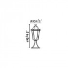Borne de jardin noire paris 1 ampoule