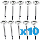 Borne solaire inox lot de 10