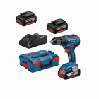 Perceuse visseuse gsr 18v-55 + 3 x 5.0ah + gal 18v-40 + l-boxx bosch - 0615990l8d