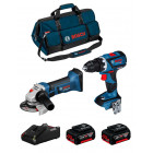 Bosch kit 18v bk209bag (gsr 18v-60 c gws 18-125 v-li 2 x 5,0 ah gal18v-40 sac)