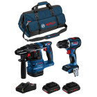 Bosch kit bk2021bag (gbh 18v-22 gsr 18v-90 c 2 x 4,0 ah procore gal18v-40 hdbag)