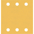 Feuilles abrasives BOSCH rectangulaire bois peinture Expert C470 - 115x140 mm - 6 trous - Boite de 10 pièces - Grain multi- 2608901113