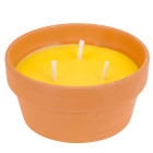 Bougie citronnelle+pot terre cuite 16.8cm