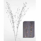 Branche décorative argentée 10 led 76cm