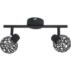 Brillant plafonnier a 2 lumieres brun - 33w