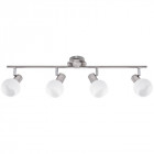 Brilliant g16332/13 plafonnier philo 4l ajustable blanc e14 acier/verre 70 x 20 cm