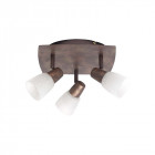 Brilliant milos plafonnier cuivre vieilli e14 3 x 40 w métal / verre