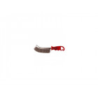 Brosse acier  forme convexe 265x25 / boites - manche rouge reflex 740.226