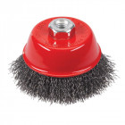 Brosse boisseau fils d'acier ondulés - 100 mm