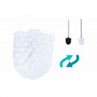 Brosse WC blanche de rechange pour balai brosse de marque MSV 141193