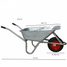 Brouette de chantier et de jardinage acier anti corrosion     100 l