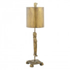 Lampe caryatid, or, avec abat-jour