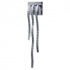 Applique murale chromée techno 1 ampoule 16 cm