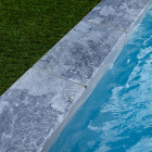 Kit complet | margelles pour piscine 8x4m en pierre adana gris bleu (+ colle, joint, hydrofuge ...)