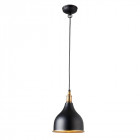 Suspension dickens, noir mat et laiton