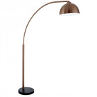 Lampadaire 1 ampoule giraffe, en cuivre et marbre noir