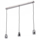Suspension chromée techno 3 ampoules 195 cm
