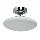 Plafonnier chromé techno 1 ampoule 22 cm