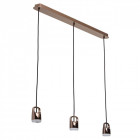 Suspension cuivre techno 3 ampoules 195 cm Suspension cuivre techno 3 ampoules 195 cm