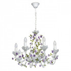 Chandelier blanc flora 8 ampoules 122 cm