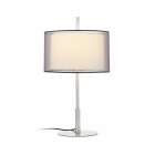 Lampe de table nickel mat saba 1 ampoule h59 cm
