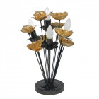 Lampe de table dorée flora 4 ampoules 43 cm