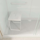 Cabine de douche blanche sécurisée et accessible à tous 160x85x220cm - Mitigeur thermostatique - INCLUSIVE Aurlane - CAB301