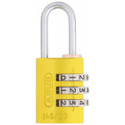 Cadenas à code abus 145/20 couleur - jaune