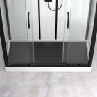 Caillebotis en bois composite gris pour cabine rectangle 153,5 x 70 cm Aurlane - CAI039