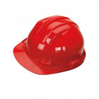 Casque de chantier singer orange polyethylene avec bandeau reglable fixation 6 points