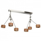 Suspension argentée megapolis 6 ampoules 54 cm