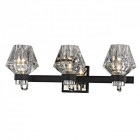 Applique murale noire loft 3 ampoules 20 cm