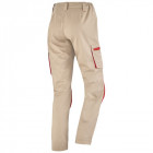 Pantalon femme phyto safe - 9e50 - beige / rouge - 2xl
