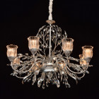 Chandelier argenté flora 8 ampoules 130 cm