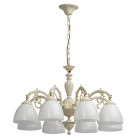 Chandelier beige classic 8 ampoules 83 cm