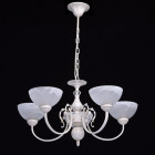 Chandelier blanc classic 5 ampoules 80 cm