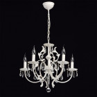 Chandelier blanc classic 5 ampoules 96 cm