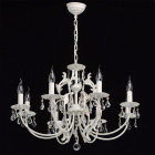 Chandelier blanc classic 8 ampoules 96 cm