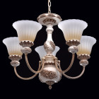 Chandelier blanc country 5 ampoules 83 cm