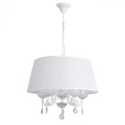 Chandelier blanc elegance 5 ampoules 90 cm